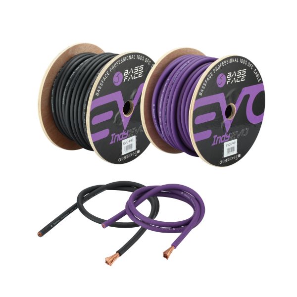 Bassface EVO-P4B - przewód zasilający 4AWG, czysta miedź OFC, przekrój 21 mm2, rolka 30 metrów